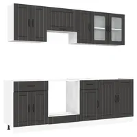 VidaXL Küchenschrank-Set Kalmar 8-tlg. Schwarz