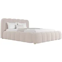 Juskys Polsterbett Catania - Bubble Design, Gepolstertes Kopfteil, stabile