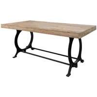 MASSIVMOEBEL24.DE Altholz 180 x 80 x 90 cm schwarz