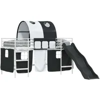 VidaXL Etagenbett 79,5 x 200 cm Metall schwarz-weiß
