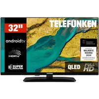 Telefunken QLED Fernseher 32 Zoll Smart TV Android TV
