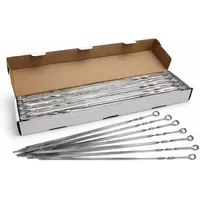 Grillpeter Schaschlikspieße 50 cm Edelstahl silber