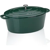 Kela Calido Bräter 36 x 29 cm oval smaragdgrün