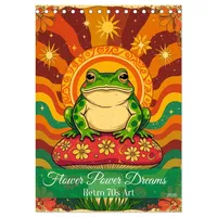 Calvendo Flower Power Dreams - Retro 70s Art (Tischkalender