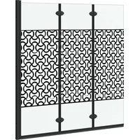 VidaXL Duschabtrennung Schwarz und Transparent 130 x 130 cm
