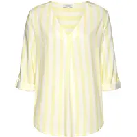 LASCANA Schlupfbluse mit Streifenprint Gelb/Weiß 48