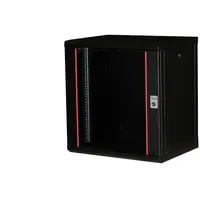 Equip Serverschrank 19" 12U 600x450mm Glastür schwarz