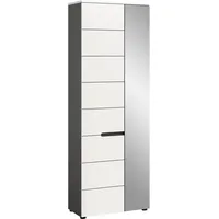 Xonox.home Canu Garderobenschrank 65x190x37 cm grau weiß