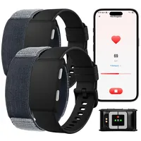 Newgen Medicals Fitnessarmband Damen: 2er-Set smarte Fitness-Tracker, App, 24/7-Erfassung,