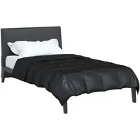 VidaXL Sommerdecke Schwarz 135 cm Satin und Mikrofaser