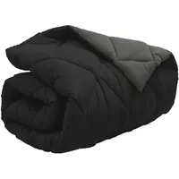 VidaXL Winterbettdecke Schwarz und Anthrazit 220 x 240 cm