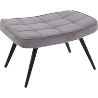 ByLIVING Hocker UTA grau Gestell Metall schwarz