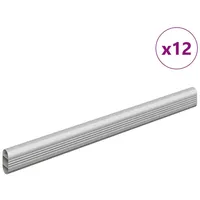 VidaXL Kleiderstange 12 pcs Silber 764 x 15 x