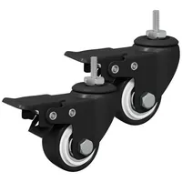 VidaXL Rollen 2 pcs M6 x 37 mm Schwarz