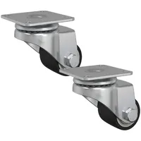 VidaXL Bockrolle 2 St. Silber