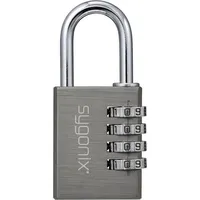 Sygonix SY-6932350 Vorhängeschloss 40mm 4-Digit Titanium Grey Zahlenschloss