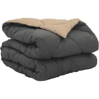 VidaXL Ganzjahresbettdecke Anthrazit und Taupe 135 x 200 cm