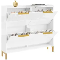 SoBuy Schuhkipper 100 x 90 x 19 cm weiß