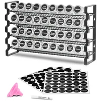 Vevor 4-stöckiges Gewürzregal Gewürzhalter mit 36 leeren Gewürzgläser &