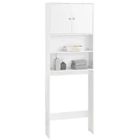 SoBuy Toilettenregal Badezimmerregal mit Schrank Waschmaschinenschrank Bzr165-w