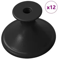 VidaXL Möbelgriff 12 pcs Schwarz Ø30 mm