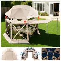 Vevor Pop-up-Pavillon 3,6 x 3,6 m Beige