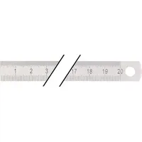 Tecwerk Stahlmaßstab 200 mm rostfrei