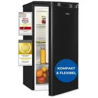 Exquisit KS585-V-091E Vollraumkühlschrank (75 l, 843 mm hoch, Schwarz)