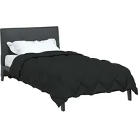 VidaXL Winterbettdecke Schwarz 135 cm Mikrofaser