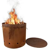 Relaxdays Feuertonne Cortenstahl,