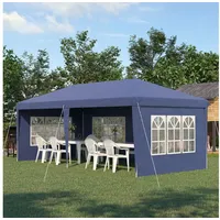 Outsunny Pavillon ca. 3x6m Wasserdicht Pop-up Faltpavillon mit UV-Schutz,