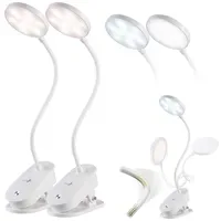 Lunartec 2er-Set Akku-Touch-Leseleuchten mit Klemmhalterung, dimmbar, 238 lm