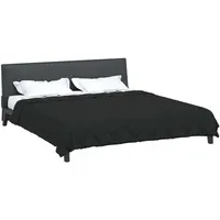 VidaXL Sommerdecke Schwarz 220 x 200 cm Mikrofaser