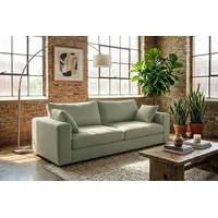 KAWOLA Sofa AMINA 3-Sitzer Stoff grün