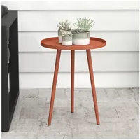 Outsunny Beistelltisch Ø 40 x 50 cm Rot