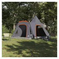 VidaXL Teepee Zelt für 5 Personen Grau/Orange