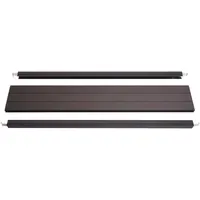 MCW Windschutz Abschluss-Set WPC 90 cm grau