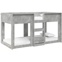 VidaXL Etagenbett Beton Grau 90 x 190 cm Holzwerkstoff