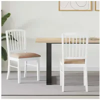 VidaXL Esszimmerstuhl Weiß 2