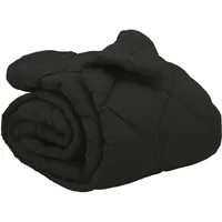 VidaXL Winterbettdecke Schwarz 200 cm Mikrofaser