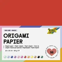 Folia Faltblätter Origami Duo Uni mehrfarbig 10 x 10