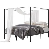Vevor Himmelbettrahmen (Kingsize), Metallhimmelbett (363 kg belastbar) mit Himmelbett-Design,
