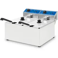 Vertes Friteuse Fritteuse Fritöse Edelstahl 2x 8L (2x 2,8KW,