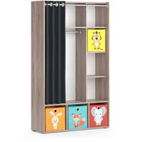 Vicco Kinderkleiderschrank Luigi 105,8 x 178,1 cm Eiche mehrfarbig