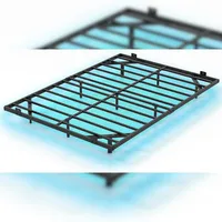 Costway Metallbett 200 x 140 cm mit Led-Leuchten &