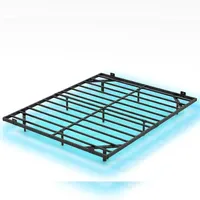 Costway Metallbett 200 x 160 cm mit Led-Leuchten &