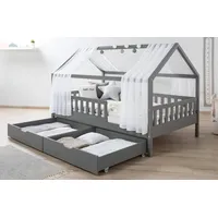 TICAA Hausbett Kim 100 x 200 cm Kiefer massiv