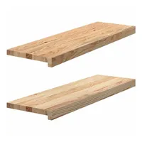 VidaXL Fensterbänke 2 Stk. Unbehandelt 80x25x2 cm Massivholz Eiche