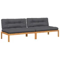 VidaXL Garten-Mittelsofa Loungesofa braun