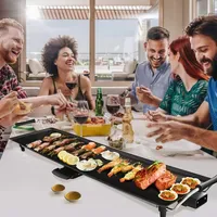 Cheffinger Teppanyaki-Grillplatte 1800W schwarz